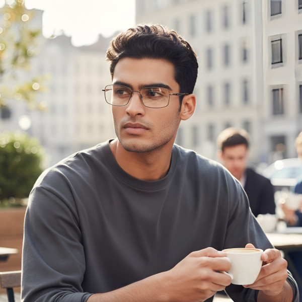 Armação de Óculos Retangular OX5118 Marrom